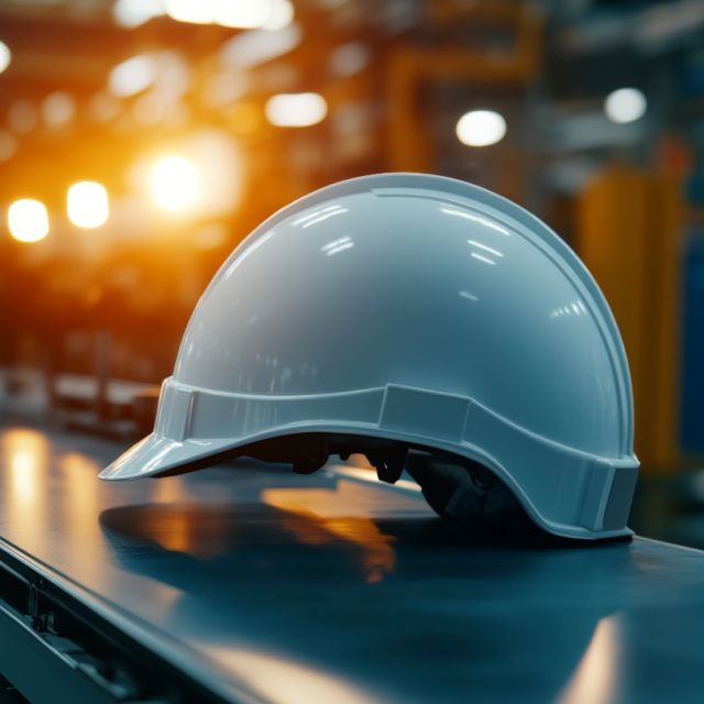 An engineer inspecting mechanical plant in a hospital plant room
